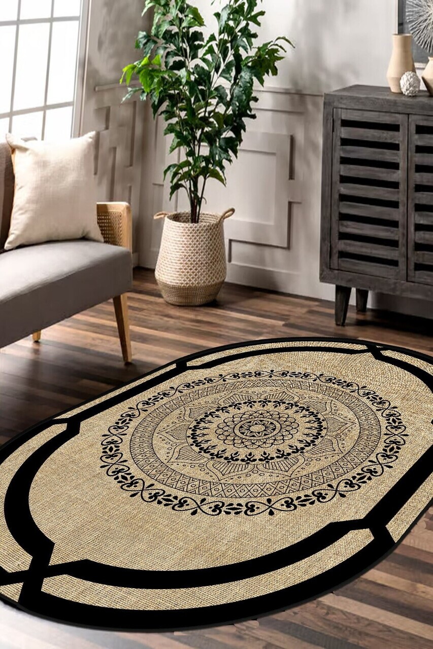 Covor, CLR-4080-30001, 60x150 cm, Poliester, Negru