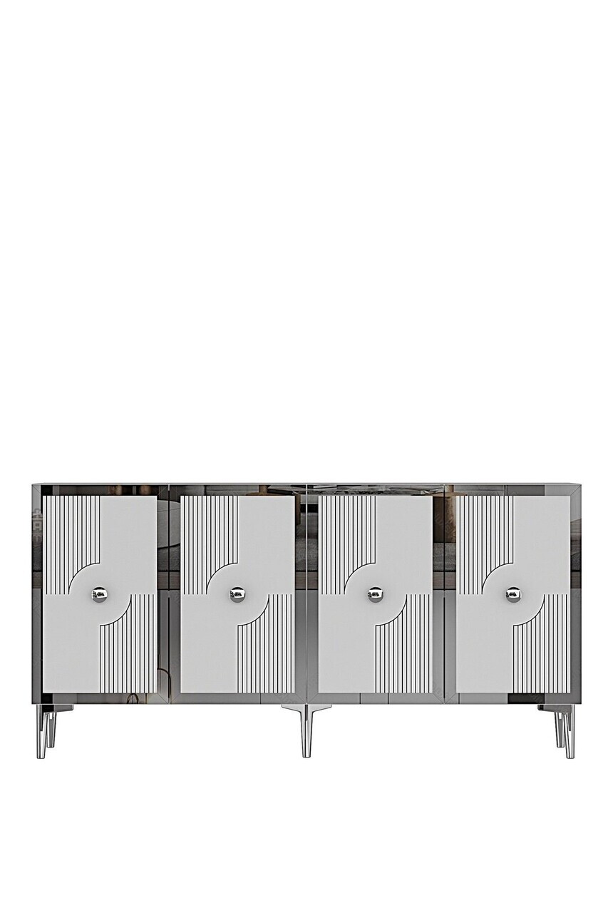 Consola, Hanah Home, Pega 150, 125x75x32 cm, Alb / Argintiu — imaginea 6