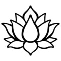 Decoratiune de perete, Lotus Flower 1, Metal, Dimensiune: 50 x 43 cm, Negru