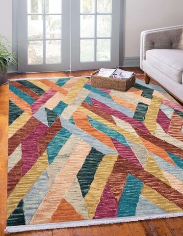 Poza Covor Multicolor Rug 009, Nirvana, 80x300 cm, poliester, multicolor