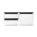 Set 3 recipiente depozitare, Brabantia, Tasty+, 2x1.5 L, 1x3.5 L, plastic, gri inchis