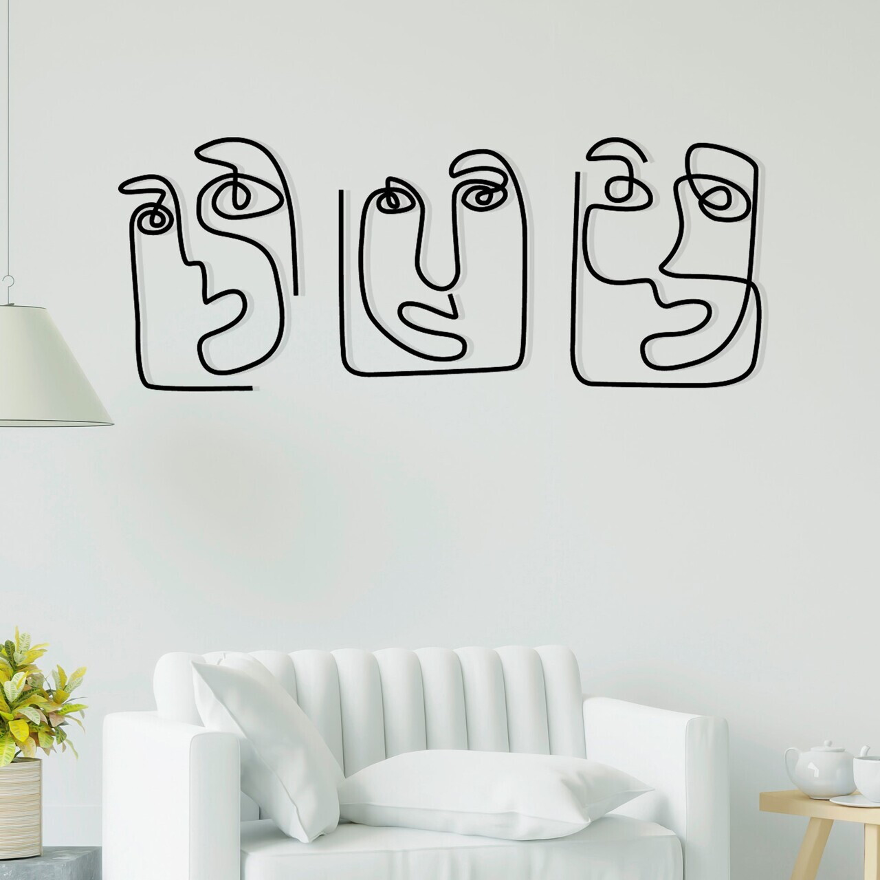 Decoratiune de perete, Abbiocco, Dimensiuni: 108 x 48 cm, Negru — imaginea 2