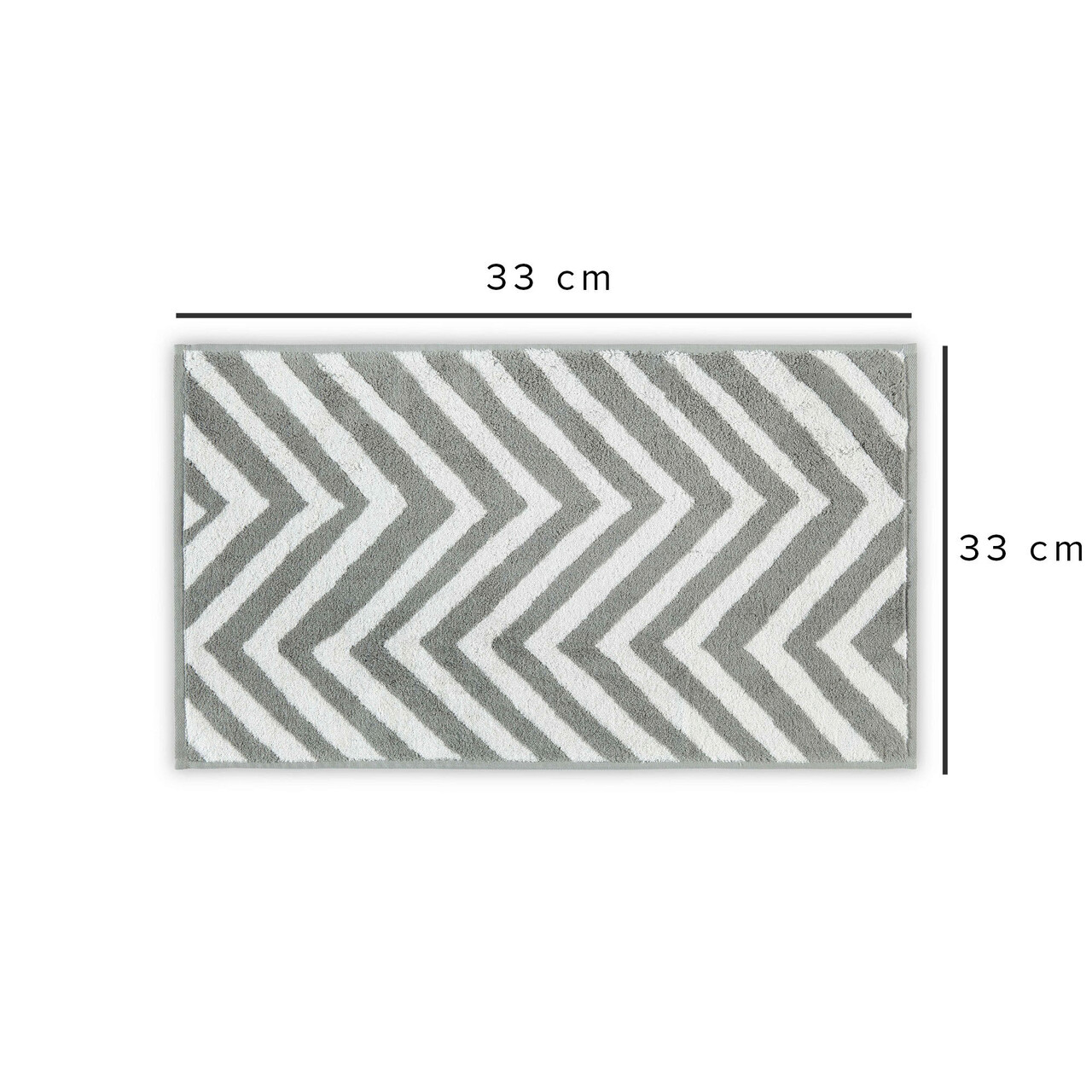 Prosop de baie, L'appartement , Chevron Yarn Dyed, Bumbac, Alb/Gri