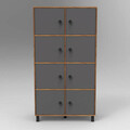 Dulap multifunctional, Locelso, MN06, 96x179.4x40 cm, Nuc / Antracit