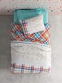 Lenjerie de pat pentru o persoana Young, Baniti v2 - Mint, Cotton Box, Bumbac 