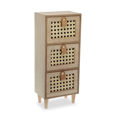 Cutie de bijuterii rattan, versa, 14 x 10 x 34 cm, , maro