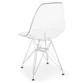 Scaun, Ike, L.51 l.46 H.82, metal/plastic, transparent