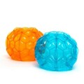 Set 2 mingi gonflabile cu protectie antisoc pentru joaca, Bumper Bubble Ball Bumpoy InnovaGoods, Ø62 cm, albastru/portocaliu