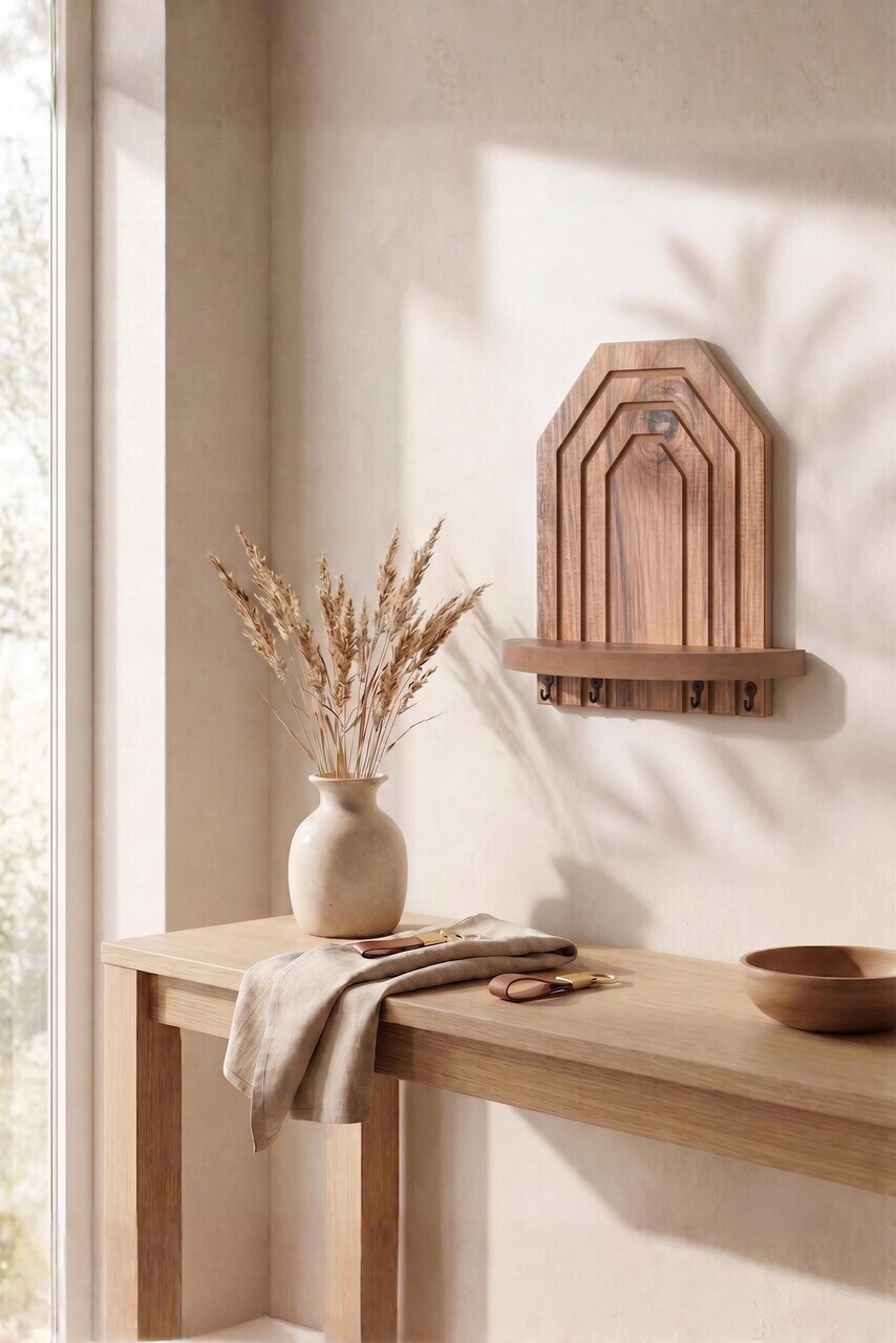 Raft de perete, Hanah Home, Artmtkwll10-Oak, MDF, Stejar — imaginea 2