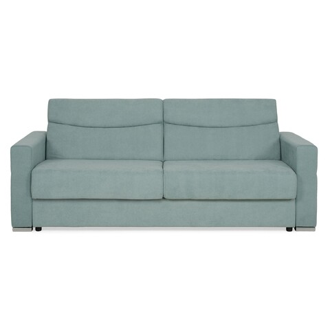 Canapea extensibila cu 3 locuri si lada, Madi, L.224 l.94 H.90, stofa, menta