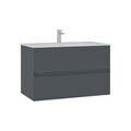 Dulap de baie cu chiuvetă, Hanah Home, Nest 91 v2, Antracit mat
