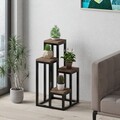 Decorative Jardiniere, Puqa Design, Jason, 34x39x65 cm, PAL, Pin Atlantic / Negru
