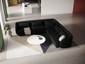 Coltar reversibil 5 locuri, Tulum, Cosmopolitan Design, 255x255x70 cm, catifea, negru