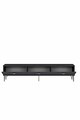 Comoda TV, Hanah Home, Ilay, 180x41x30 cm, Antracit / Argintiu