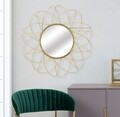 Oglinda decorativa Glam Isra, Mauro Ferretti, Ø 81.5 cm, fier/oglinda, auriu