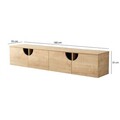 Comoda TV, Neostill, Grotte, 180x35x35 cm, Cadru: PAL MELAMINAT 100%., Stejar