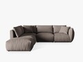 Coltar modular stanga 4 locuri, Chris-259, Micadoni Home, 295x290x80 cm, tesatura structurata chenille, bej sand