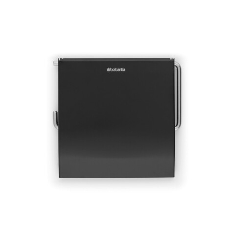 Suport hartie igienica, Brabantia, ReNew, otel inoxidabil, negru