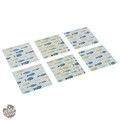 Set 6 suporturi pentru pahare Blue Bay, Versa, 10.5x10.5 cm, sticla