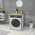 Dulap masina de spalat, Hanah Home, Washing Machine, Alb/Pin Atlantic