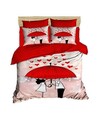 Lenjerie de pat dubla Super King (EU) (IT), 3 piese, 207, Pearl Home, Poliester Satinat