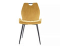 Scaun Arco Velvet, Signal, 51x46x91 cm, catifea/otel, mustar/negru