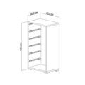 Dulap multifunctional, Estella, Bronz 6N, Alb/Roz