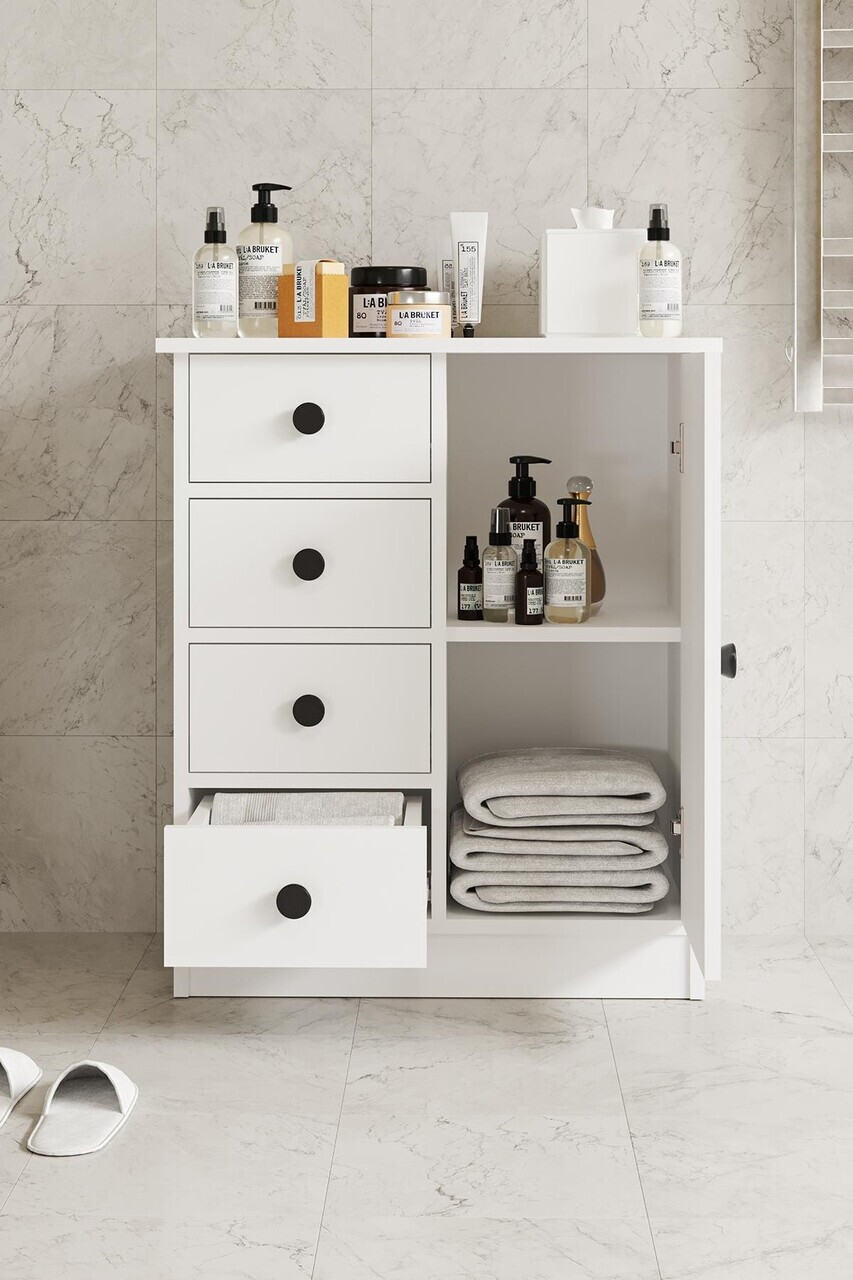 Dulap multifunctional, Hanah Home, Elmar, 66x82x34 cm, Alb — imaginea 2