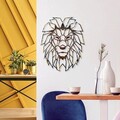 Decoratiune de perete, Lion, Metal, 40 x 50 cm, Multicolor