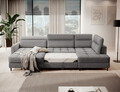 Coltar extensibil stanga 4 locuri ELTAP, LT-03TOS, Berrto, 306x165x100 cm, lemn/poliester, gri inchis