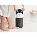Cos de gunoi cu pedala, Brabantia, NewIcon, 5 L, 27.2x20.5x29.1 cm, otel, gri inchis