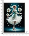 Tablou decorativ Dancing -A, Mauro Ferretti, 72x102 cm, lemn de pin/canvas pictat si lacuit, multicolor