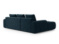 Coltar extensibil stanga 3 locuri, Linz, Cosmopolitan Design, 275x142x84 cm, catifea, albastru petrol inchis