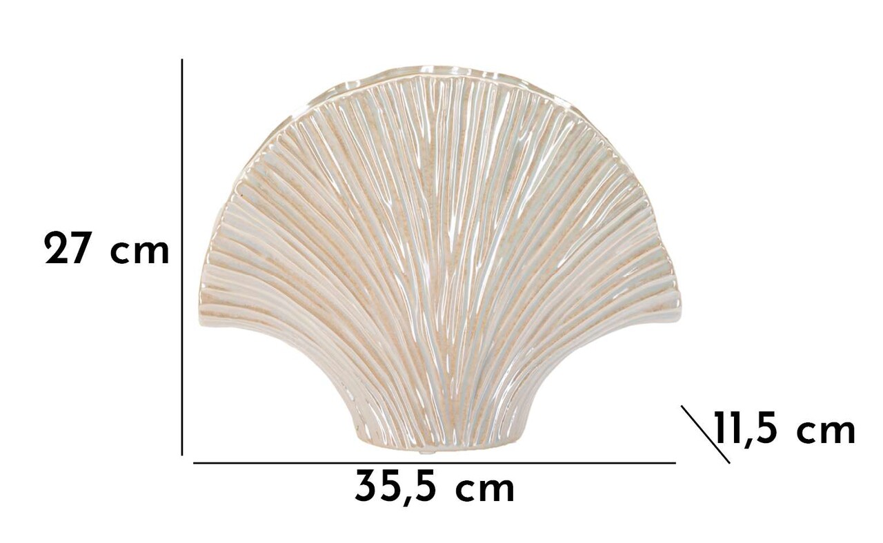 Vaza decorativa Perly, Mauro Ferretti, 35.5x11.5x27 cm, ceramica, perla - 1 | YEO