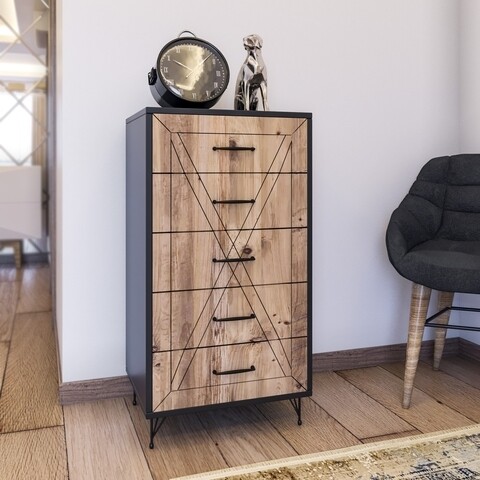 Dulap Planet, Kalune Design, 50x40x95 cm, maro 50x40x95 imagine 2022