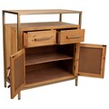 Bufet inferior Creaciones Meng, 66x36x75 cm, lemn de brad/fier, natural/auriu