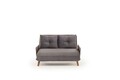 Canapea extensibilă cu 2 locuri, Futon, 859FTN2718, Metal , Gri