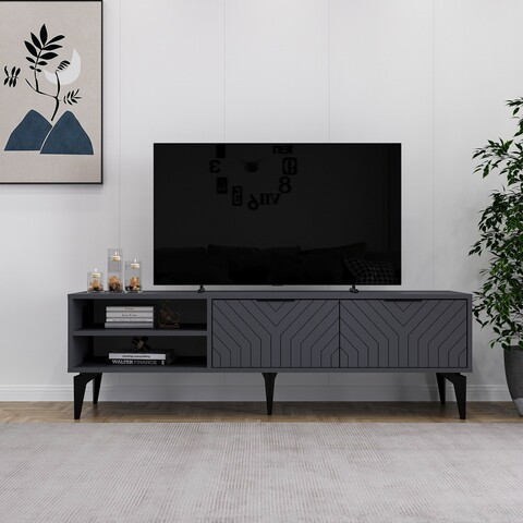 Comoda TV, Odessa, Regina, 160x50x29.6 cm, Antracit