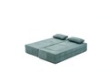 Canapea extensibilă cu 2 locuri, Balcab Home, 825BLC5404, Material: 100% ȘENILĂ, Verde