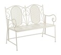 Banca de gradina Giselle, Bizzotto, 115x60x92 cm, otel, crem