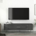 Comoda TV, Olivia, Retrol3, Antracit / Argintiu