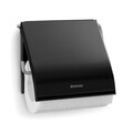 Suport hartie igienica, Brabantia, ReNew, 13.2x1.7x12.3 cm, otel, negru mat