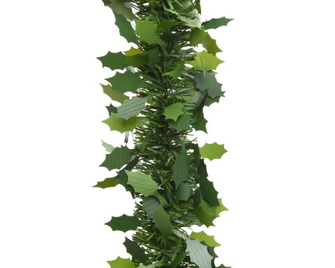 Ghirlanda decorativa Holly leaf, Decoris, 270 cm, PVC, verde 270