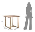 Masa dining Ankara, Mauro Ferretti, 80x80x76 cm, MDF/fier, maro/auriu