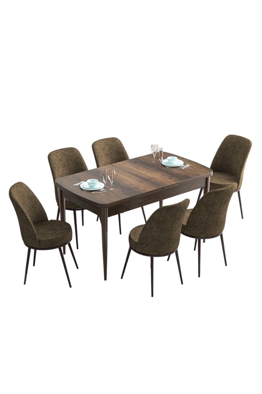 Set masa extensibila si scaune, Hanah Home, Han, Baroc / Maro - view 2