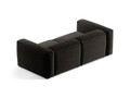 Canapea 2 locuri, Bergamo, Cosmopolitan Design, 224x108x70 cm, tesatura structurata, negru