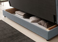 Canapea extensibila 3 locuri ELTAP, Clareta, 197x95x96 cm, lemn/poliester, gri deschis