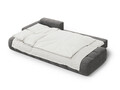 Coltar extensibil stanga 3 locuri, Linz, Cosmopolitan Design, 275x142x84 cm, cotiera dreapta, catifea, gri