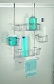 Organizator suspendat pentru cabina de dus Metalo, iDesign, 27x21x58 cm, otel