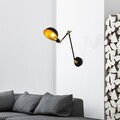 Aplica de perete, Sivani - MR-658, Alby, 15 x 30 x 50 cm, 1 x E27, 40W, negru/auriu